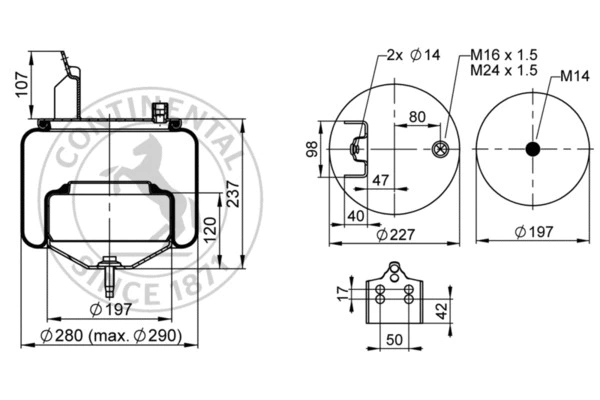 Bellow, air suspension (6606 N P02)