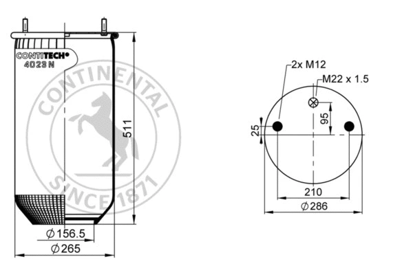 Bellow, air suspension (4023 N P06)