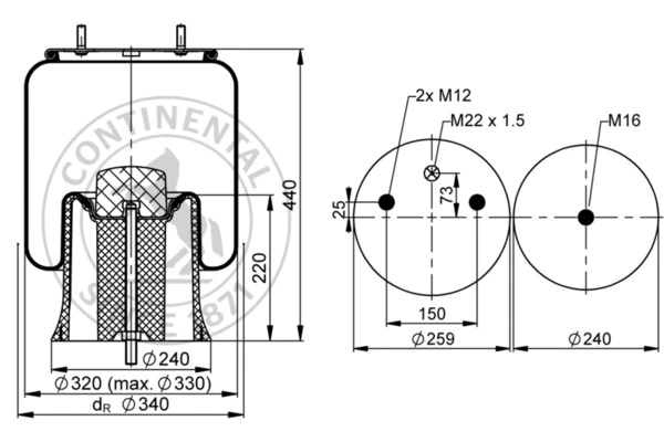 Bellow, air suspension (4022 N P06)