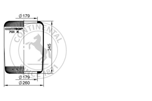 Bellow, air suspension (701 N)
