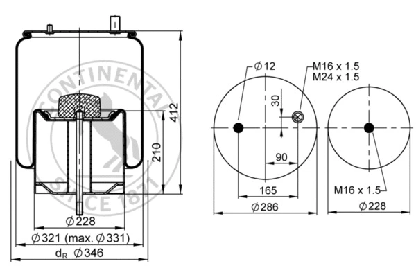 Bellow, air suspension (4912 N P13)
