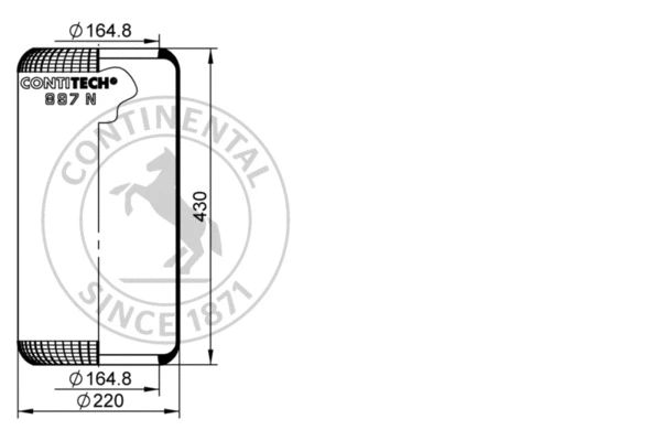 Bellow, air suspension (897 N)