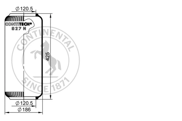 Bellow, air suspension (927 N)