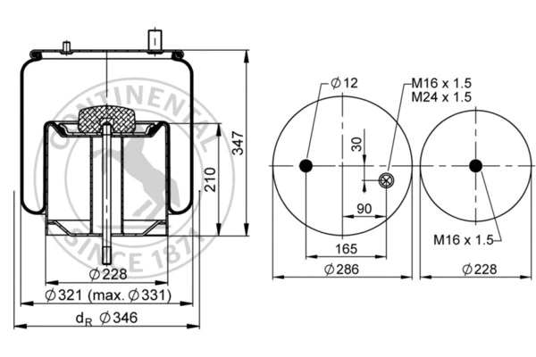 Bellow, air suspension (4911 N P04)