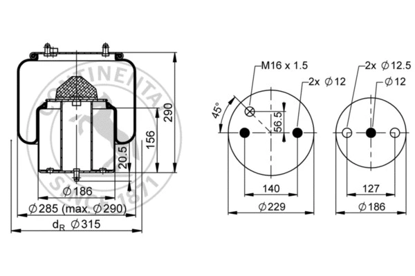 Bellow, air suspension (6715 N P02)