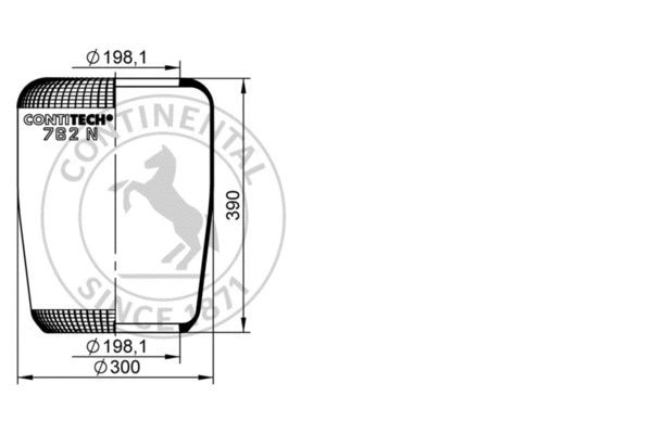 Bellow, air suspension (762 N)