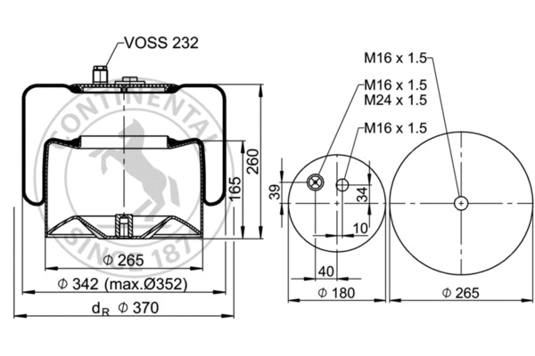 Bellow, air suspension (4187 N P26)