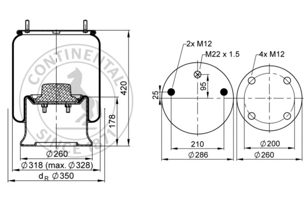 Bellow, air suspension (4028 N P02)