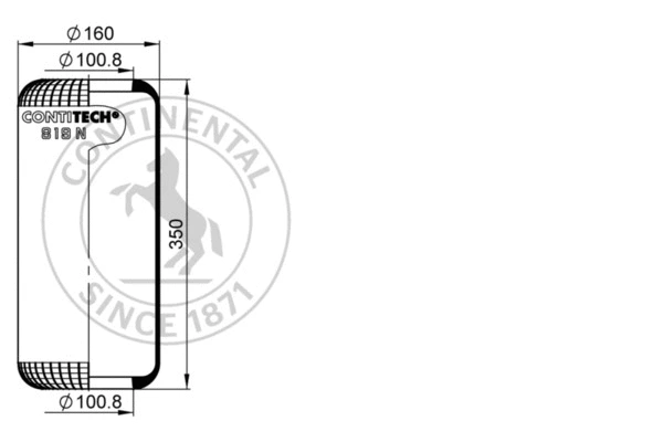 Bellow, air suspension (819 N)