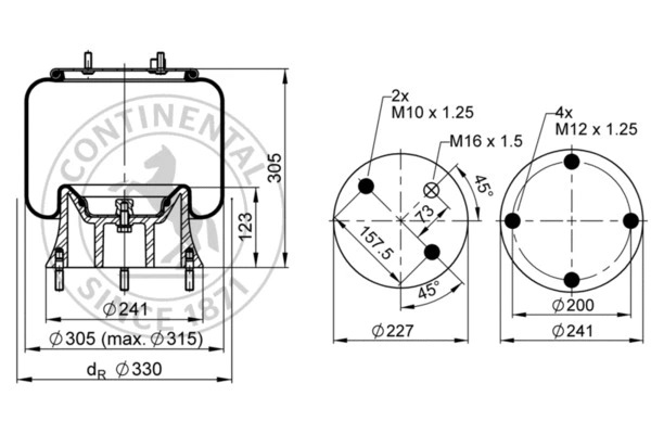 Bellow, air suspension (4154 N P05)