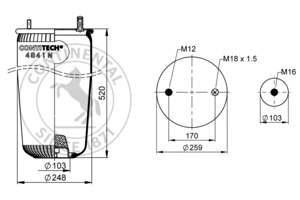 Bellow, air suspension (4941 N P02)