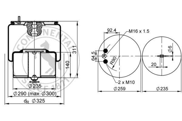 Bellow, air suspension (4420 N P01)