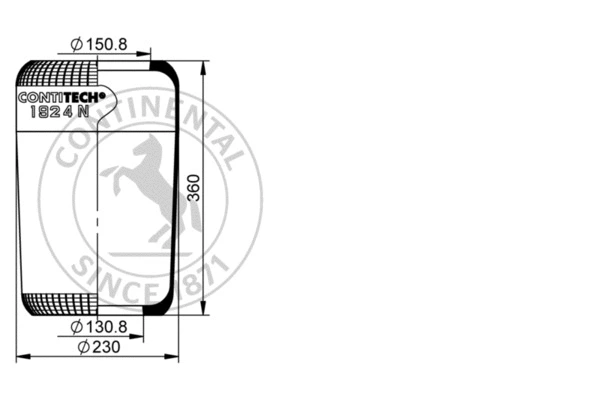 Bellow, air suspension (1924 N1)