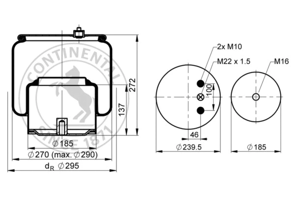 Bellow, air suspension (6431 N P03)