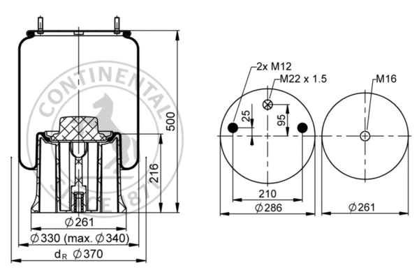 Bellow, air suspension (912 N P04)