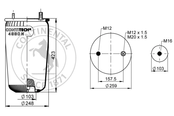 Bellow, air suspension (4960 N P02)