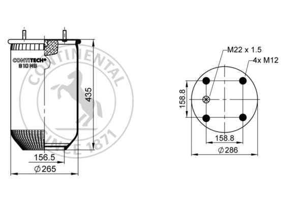 Bellow, air suspension (810 MB/O)