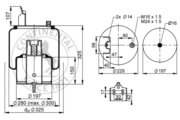 Bellow, air suspension (6630 N P01)