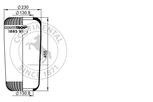 Bellow, air suspension (1885 N1)