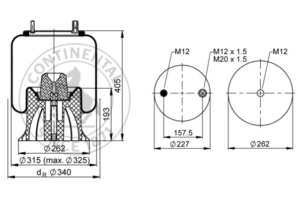Bellow, air suspension (4159 N P09)