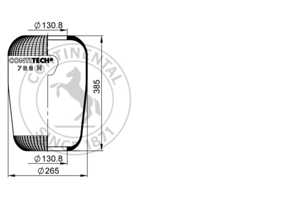 Bellow, air suspension (768 N)