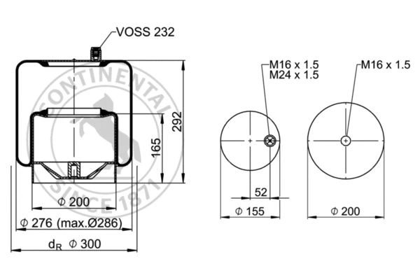 Bellow, air suspension (4390 N P21)