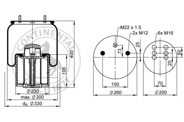 Bellow, air suspension (941 MB P30)