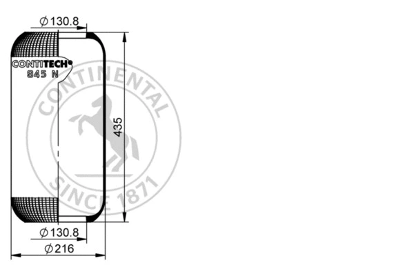 Bellow, air suspension (945 N)