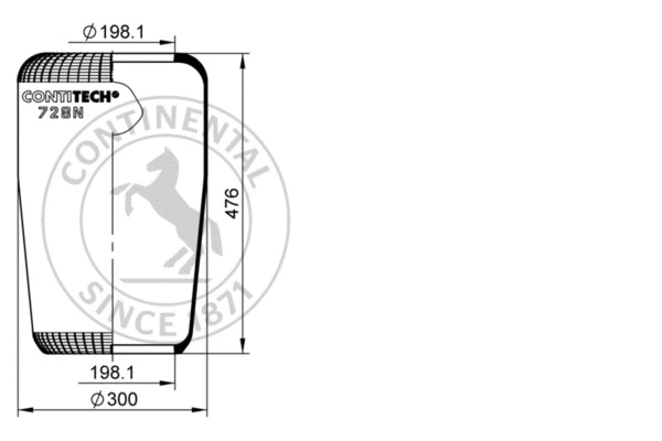 Bellow, air suspension (728 N)