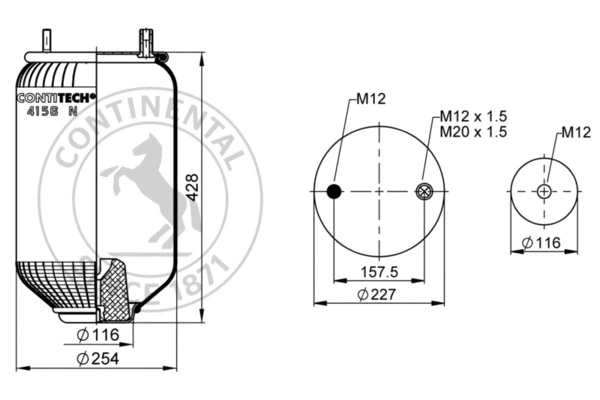 Bellow, air suspension (4156 N P05)
