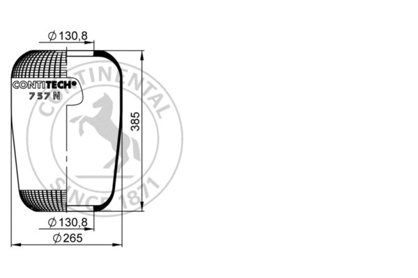 Bellow, air suspension (757 N)