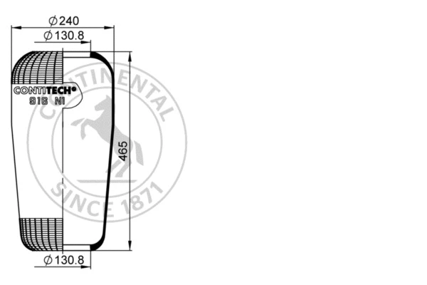 Bellow, air suspension (916 N1)