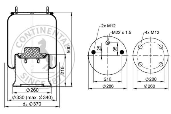 Bellow, air suspension (912 N P01)