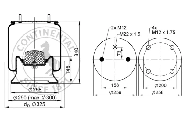 Bellow, air suspension (4004 N P05)