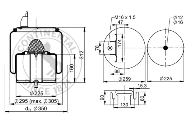 Bellow, air suspension (4580 N P02)