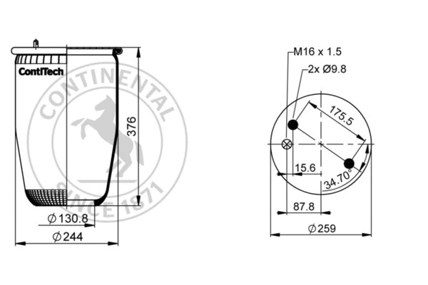 Bellow, air suspension (6620 N P01)
