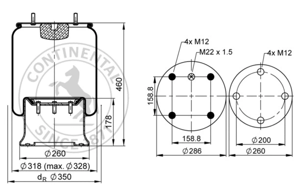 Bellow, air suspension (4028 N P05)