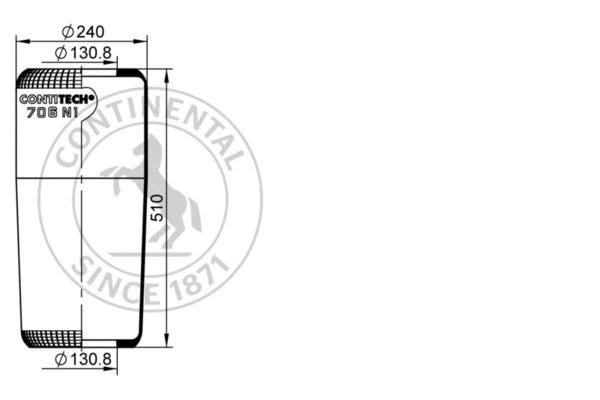 Bellow, air suspension (706 N1)