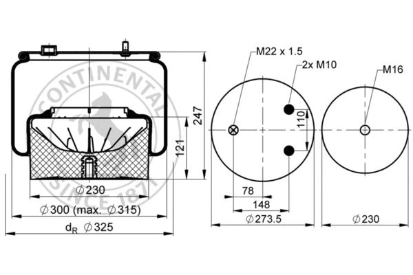 Bellow, air suspension (6754 N P03)