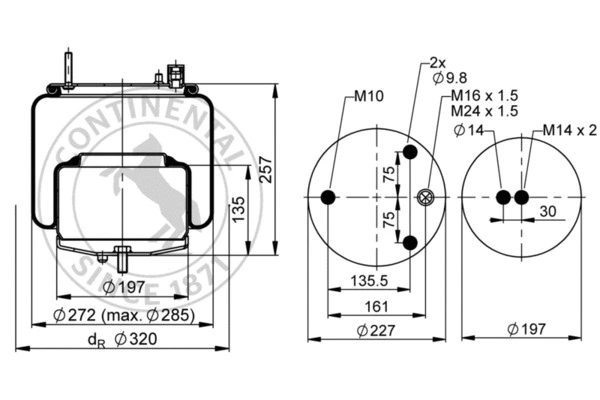 Bellow, air suspension (4561 N P02)