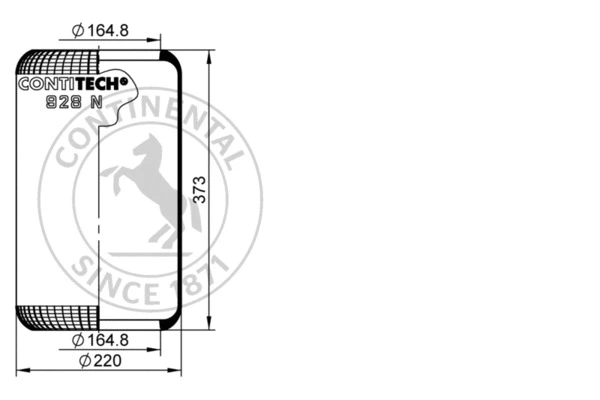 Bellow, air suspension (928 N)