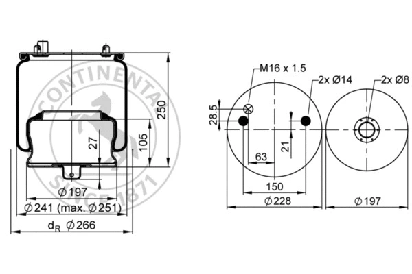 Bellow, air suspension (6600 N P01)