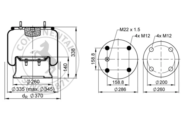 Bellow, air suspension (810 MB)