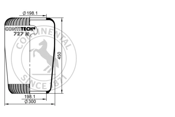 Bellow, air suspension (727 N)