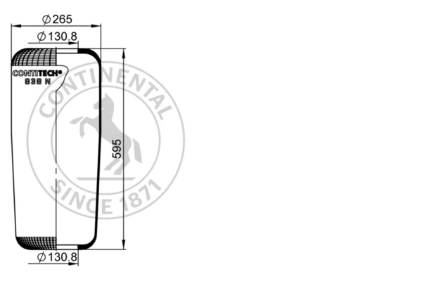 Bellow, air suspension (838 N)