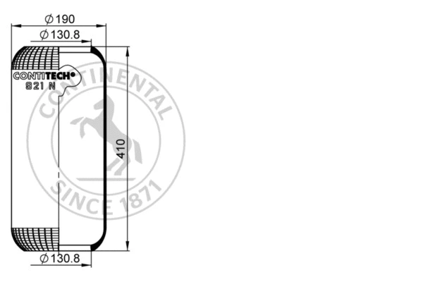 Bellow, air suspension (921 N)