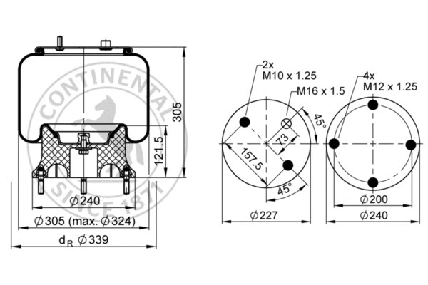 Bellow, air suspension (4154 N P06)