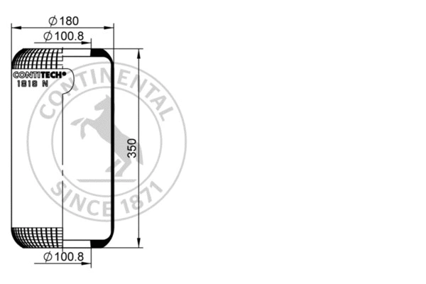 Bellow, air suspension (1819 N)