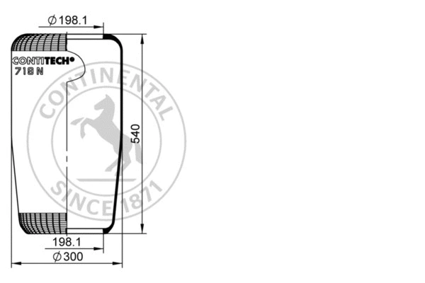 Bellow, air suspension (719 N)