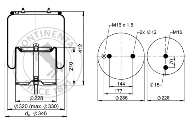Bellow, air suspension (4913 N P02)